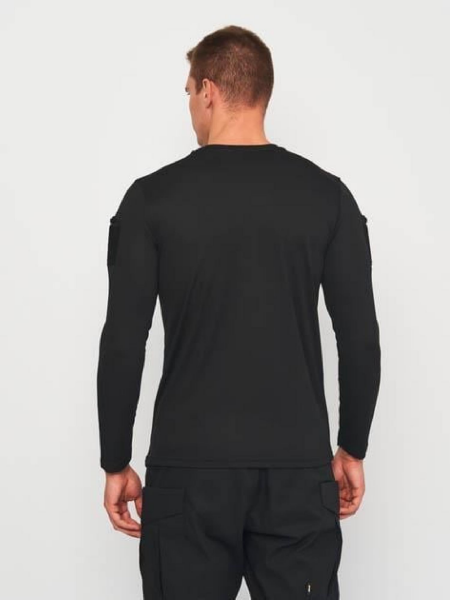 SS Yakasız Uzun Kol Bisiklet Yaka Taktik Tişört LACOS Kumaş - Siyah