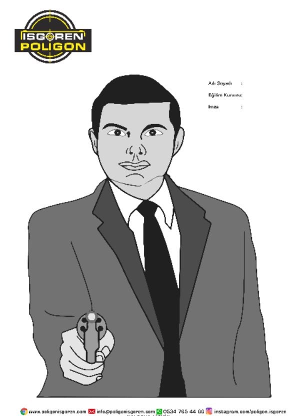 SALDIRGAN HEDEF KAĞIDI - 25 adet