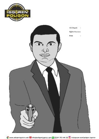 SALDIRGAN HEDEF KAĞIDI - 25 adet