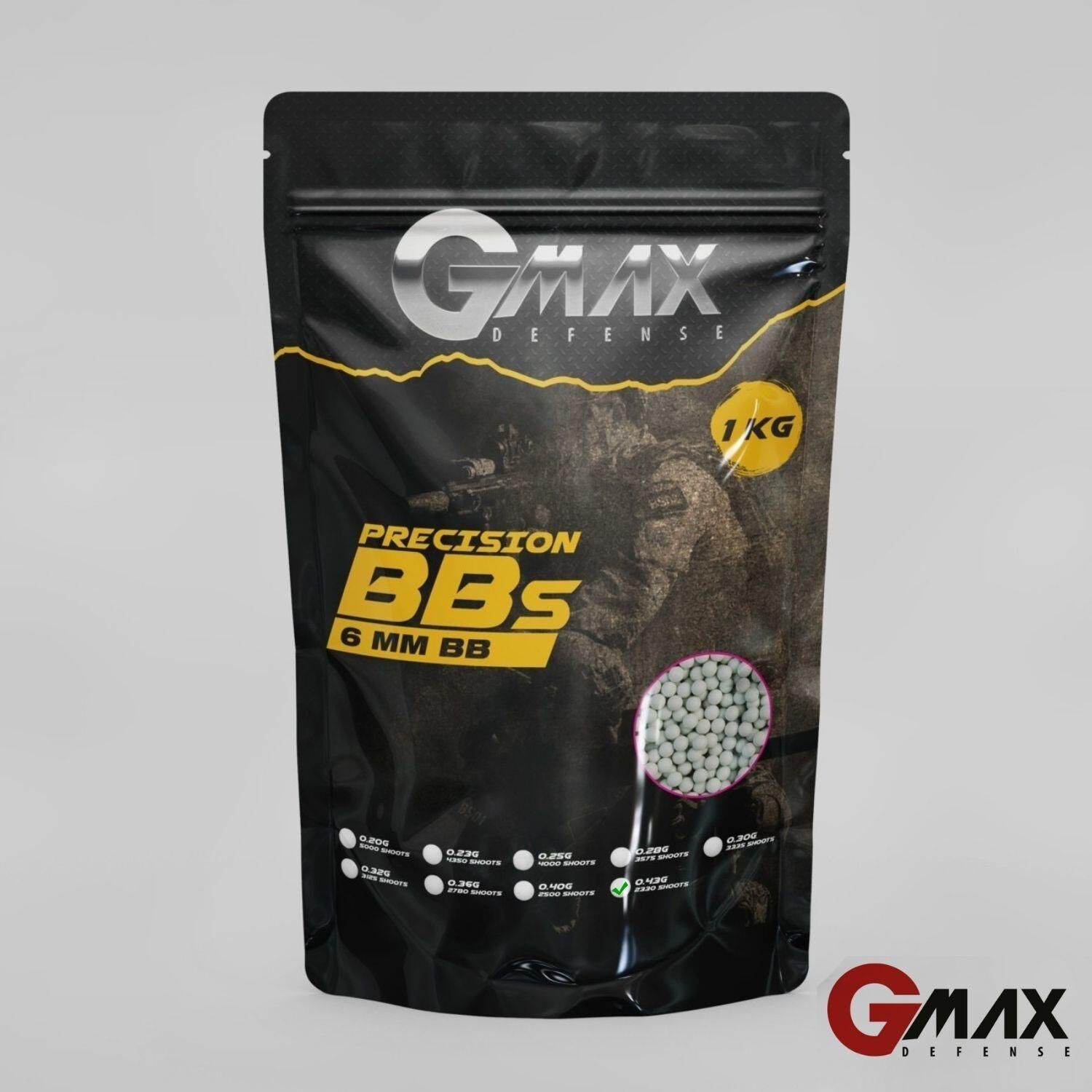 GMAX 0.43g Airsoft BB 2330adet 1KG