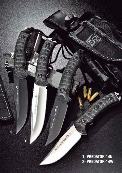Muela Predator Serisi Siyah Micarta Bıçak