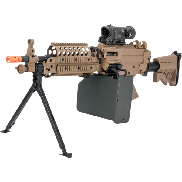 AK FN USA Lisanslı MK46 ''Middleweight'' Airsoft Makinalı Tüfek DARK EARTH