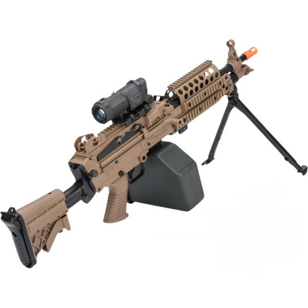 AK FN USA Lisanslı MK46 ''Middleweight'' Airsoft Makinalı Tüfek DARK EARTH