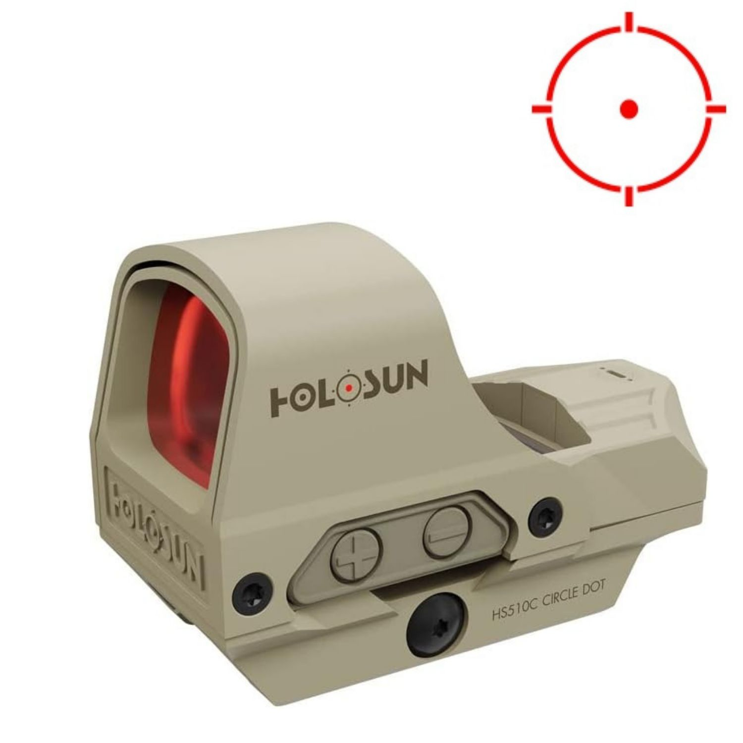 Holosun HS510C Open Reflex Optic Red Dot Sight (HS510C-FDE)