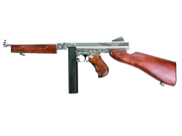 CYBERGUN Thompson M1A1 Silver Gerçek Ahşap AEG Airsoft Tüfek