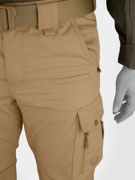 MUDEIR Ripstop Kumaş 8 Cepli Börü Pantolon KAYOTE BROWN