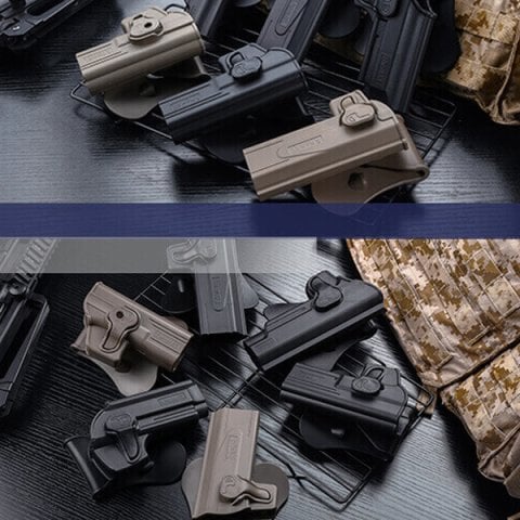 AMMOMAX Airsoft GLOCK Replikalar için SAĞ Taktik Kılıf - ÇÖL RENGİ