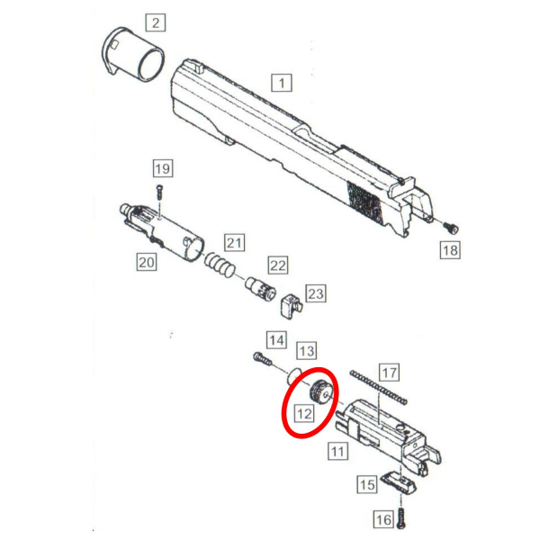We 1911 Nozzle Housing Parts No #12