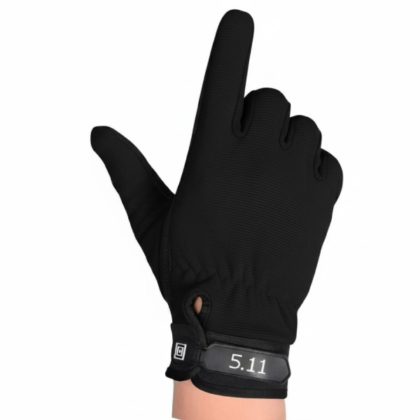 SS 5.11 Standart Ayarlanabilir Cırtlı Taktik Eldiven Siyah