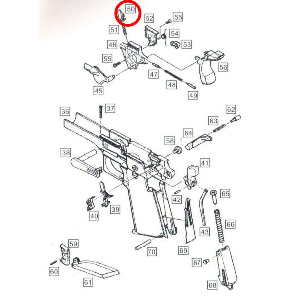 We 1911 Yedek Parça Parts No #50