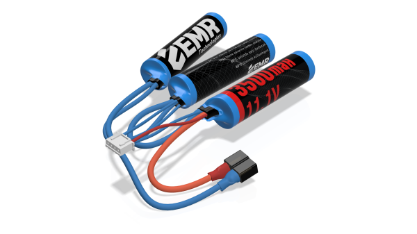 EMR 11.1V 3500mAh Lithium Ion Üç Yaprak Airsoft Pil T-Plug