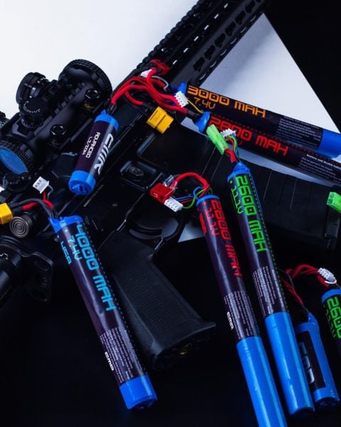 EMR 11.1V 3500mAh Lithium Ion İki Yaprak Airsoft Pil Tamiya