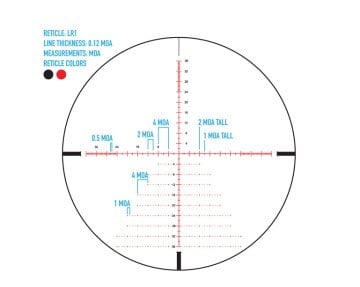 Sightmark Citadel 3 18x50 LR1 FFP Tüfek Dürbünü - Siyah