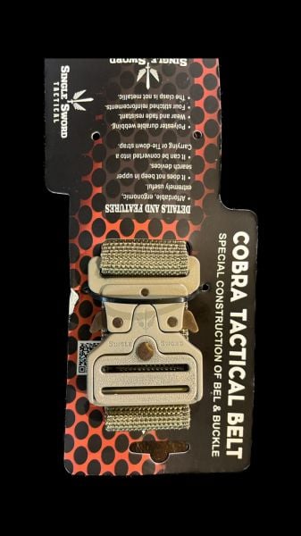 TAKTIK KOBRA KEMER BEJ METAL TOKALI