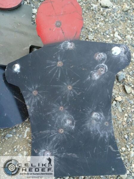 Metal Direkli İnsan Silueti Hedef