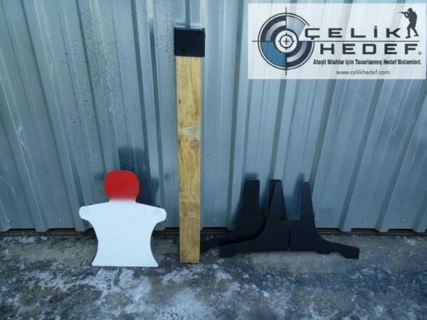 510 Ahşap Direkli İnsan Silueti Hedef (9mm ve 36cal)