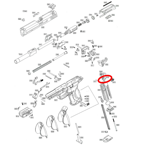 WE Big Bird GBB Rubber Seal Şarjör Gaz Çıkış Contası Parça No #79