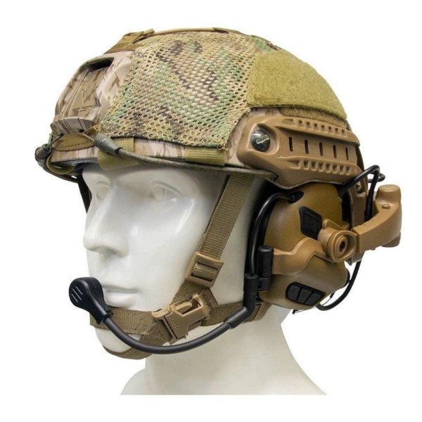 EARMOR M32X PLUS Kask Atış Kulaklığı Kulak Koruma Telsiz Yuvalı (Cayote Brown) Kahverengi