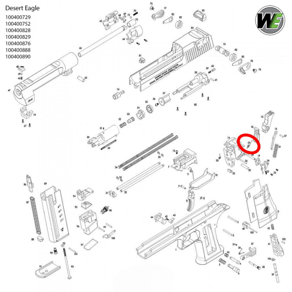 We Desert Eagle Horoz Yayı Parça No #29