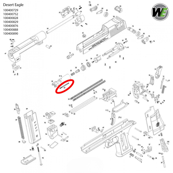 We Desert Eagle Nozzle Yayı Parça No #62