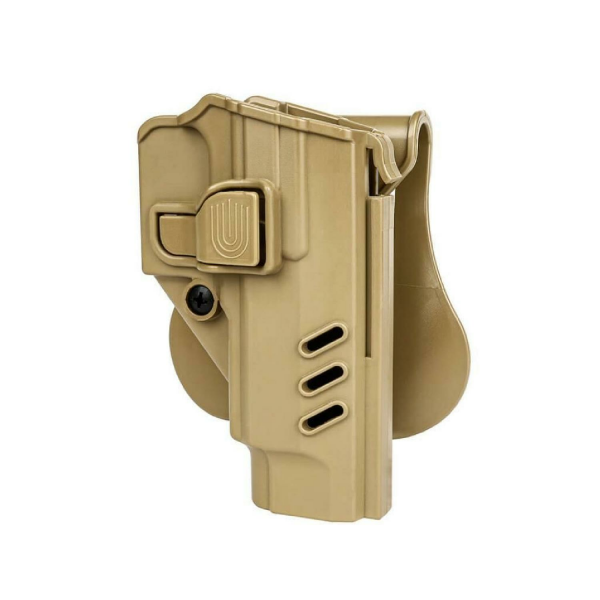 SS BG Plastik Tetik Kitlemeli Hızlı Çekim Silah Kılıfı BEJ GLOCK SAĞ