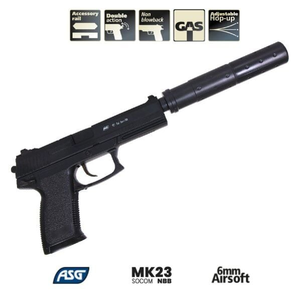 ASG MK23 Silent Susturuculu NBB Airsoft Tabanca