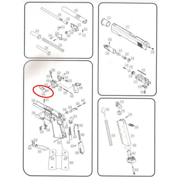 We 1911 V3 Emniyet Mandalı Siyah Parça No #45