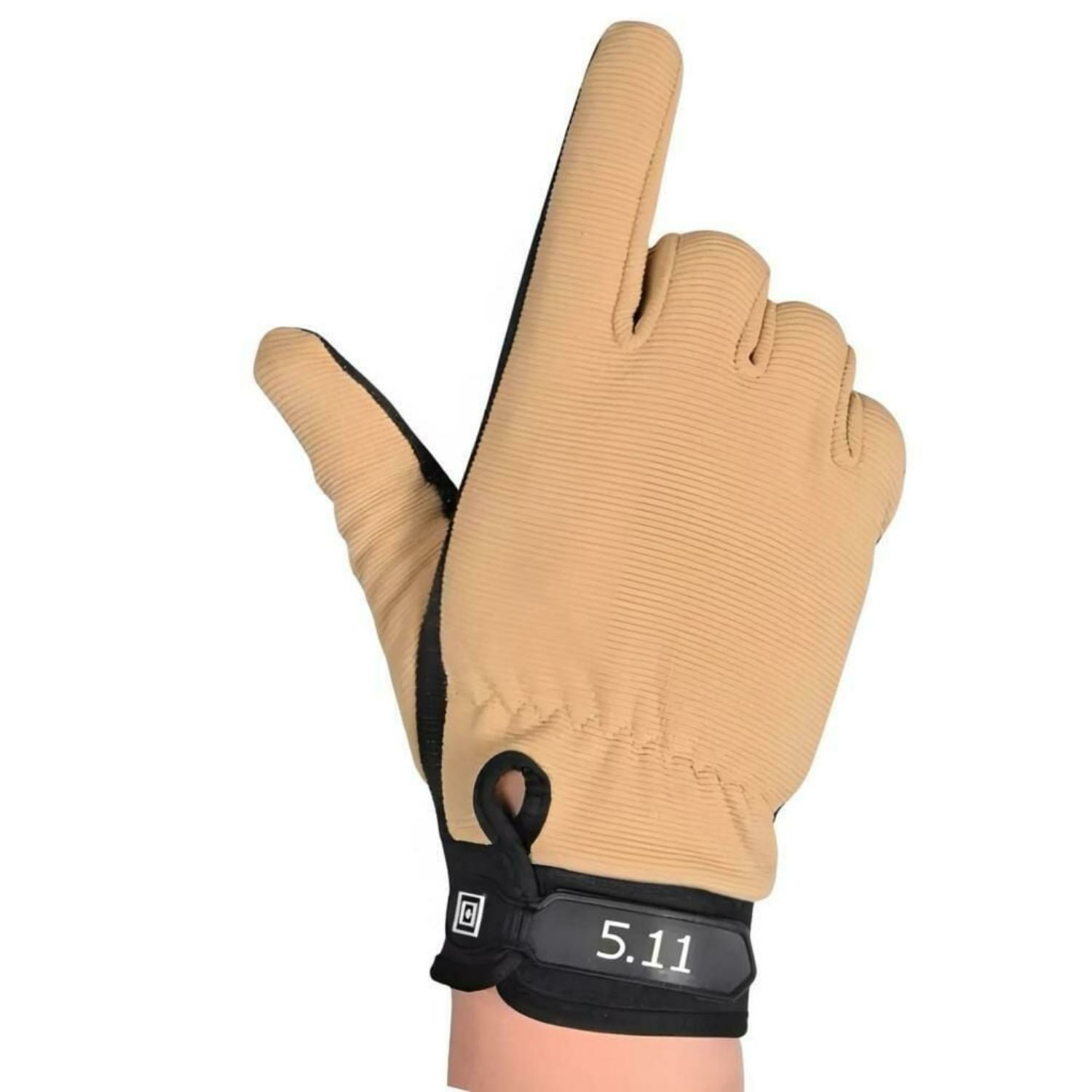 SS 5.11 Standart Ayarlanabilir Cırtlı Taktik Eldiven BEJ