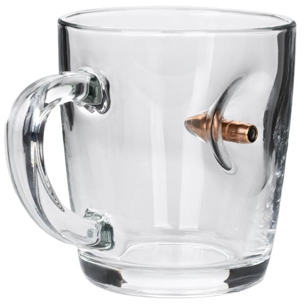 Gerçek .308 Mermili Özel Fincan Kulplu Kahve Bardağı Hediyelik 340cc