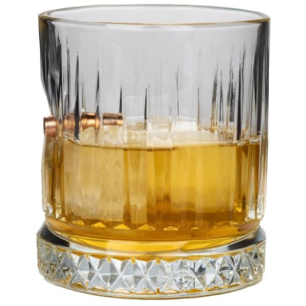 Gerçek .308 Mermili Özel Lüks İkili Hediyelik Viski Bardağı Set 355cc