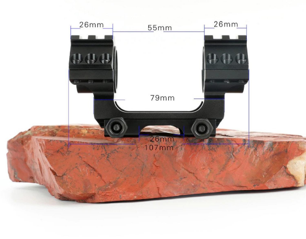 Teagle Y038 SİYAH YÜKSEK Airsoft Tek Parça 30/25.4mm Picatinny Dürbün Montajı Anti Eğim Su Terazili