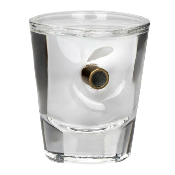 Gerçek 9mm Mermili Shot Tekila Bardağı 6’lı Set