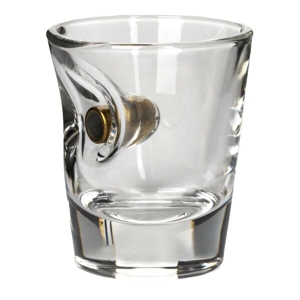 Gerçek 9mm Mermili Shot Tekila Bardağı 6’lı Set