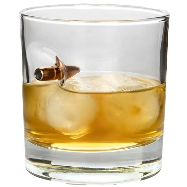 Gerçek .308 Win Kalibresi Mermili Viski Bardağı – 300 ml