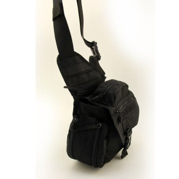 HNB Tek Kayışlı Erkek Yan Outdoor Taktik Çanta - Siyah
