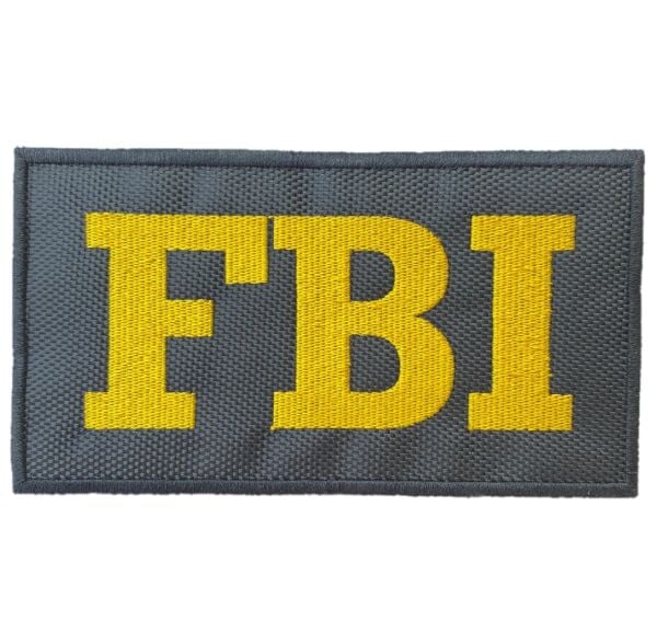 FBI PATCH BÜYÜK - SARI SİYAH