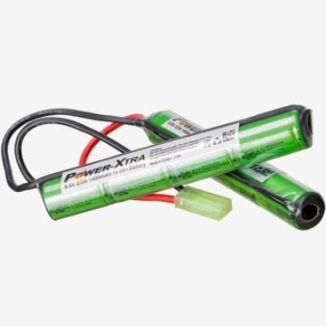 Power Xtra Airsoft Nimh Pil 9.6v 1400Mah Nunchuck