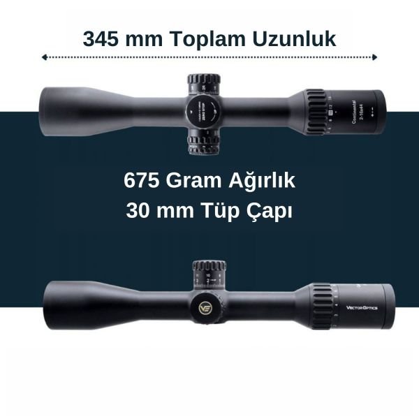 Vector Optics CONTINENTAL X8 2-16X44 SFP ED TACTICAL Tüfek Dürbünü SCOM-T39