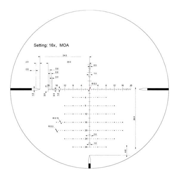 Vector Optics 30mm Sentinel GenII 4-16x50 SFP Tüfek Dürbünü SCOL-59