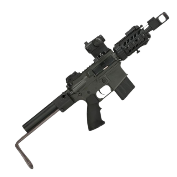 Golden Eagle ''Tank'' Airsoft M4 CQB Carbine AEG Battery Box Collapsable Stok