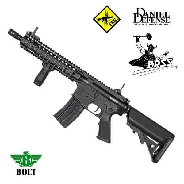 BOLT Daniel Defense Lisanslı DD MK18 MOD1 BRSS Gerçekçi Tepmeli Siyah AEG Airsoft Tüfek