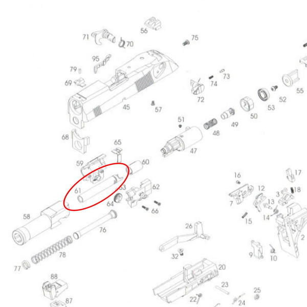 We Bulldog Compact Namlu Parça No #61 ( Small )