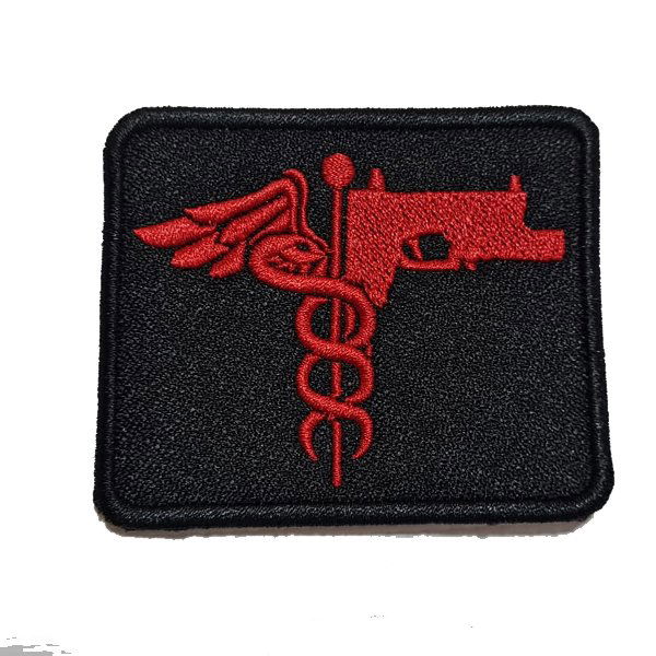 TRAUMA (MEDICAL SHOOTER) LOGO PATCH - SİYAH-KIRMIZI