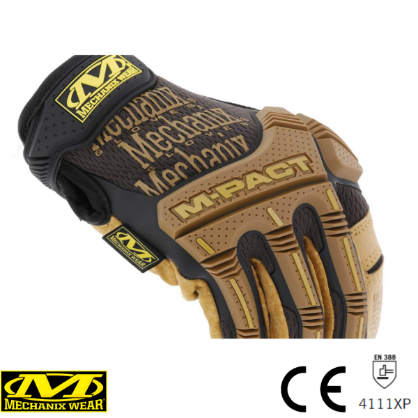 Mechanix Wear® M-Pact Durahide Leather Deri Eldiven (Siyah/Kahve) LMP-75