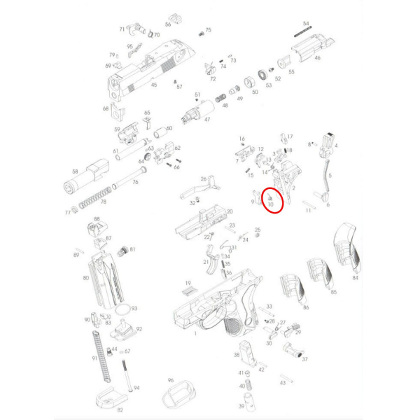 We Bulldog Long Model Hammer Yayı Parça No #10 ( L )