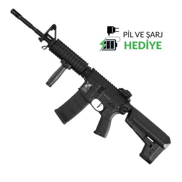Delta Armory AR15 RIS BRAVO Siyah AEG Airsoft Tüfek / Pil Şarj Setli