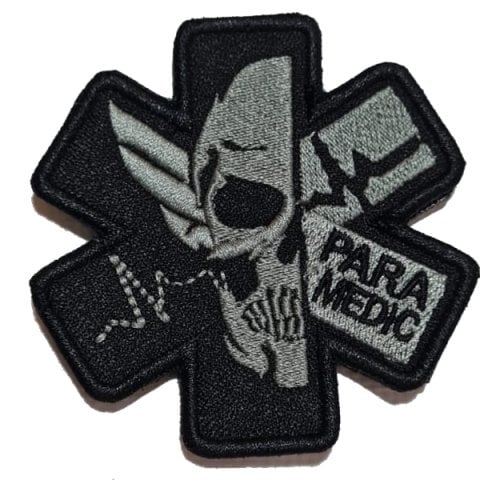 TRAUMA SHOOTER PARAMEDIC PATCH - SİYAH-BEYAZ