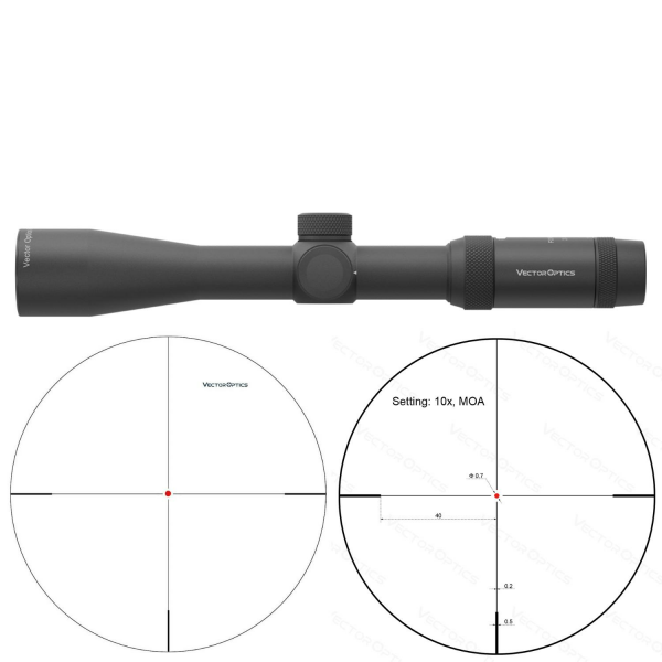 Vector Optics FORESTER 2-10X40 SFP Tüfek Dürbünü SCOM-02