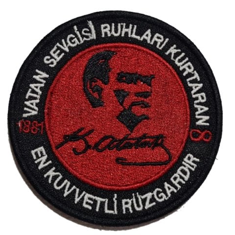 ATATÜRK ve VATAN SEVGİSİ PATCH - SİYAH-KIRMIZI-BEYAZ