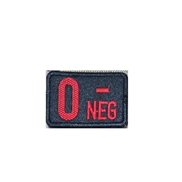 0 NEGATIF KAN GRUBU PATCH - SİYAH-KIRMIZI PATCH